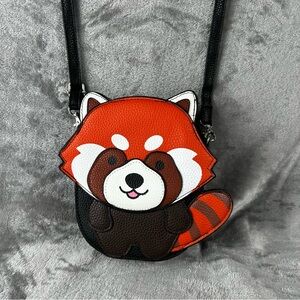 Sleepyville Critters Red Panda Purse Crossbody‎ Bag Adjustable Strap Cute Bag